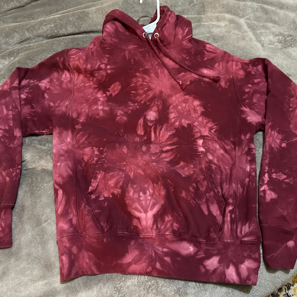 Champion Tie Dye Pink/Red hoodie